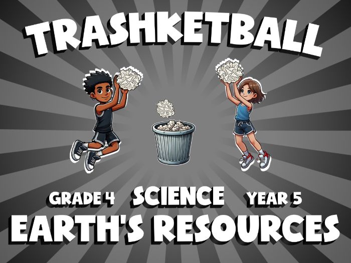 Earth’s Resources TRASHKETBALL Science Game | No-Prep Year 5 Review Activity