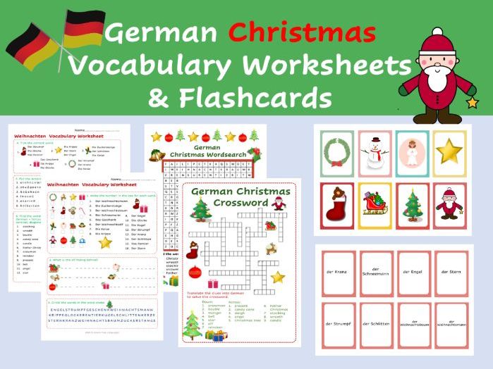 German Christmas Vocabulary Activities