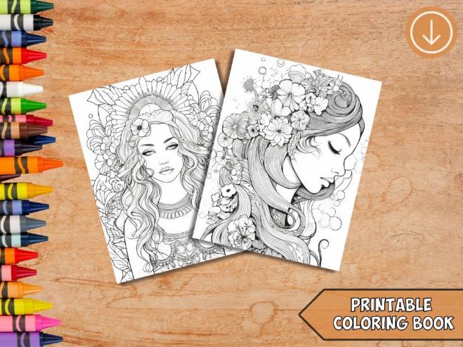 Femme Vibes : Stylish Women Coloring Pages (Printable)