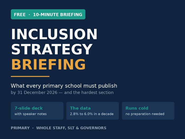 Inclusion Strategy 2026: FREE Whole-Staff Briefing