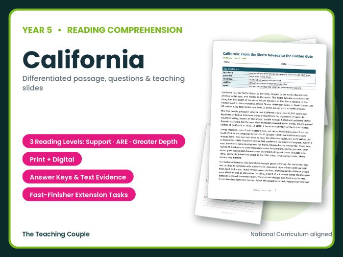 California Reading Comprehension | Year 5 (KS2)