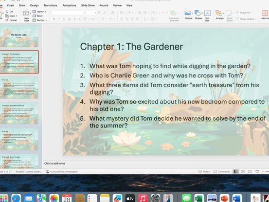 The Secret Lake Comprehension Questions