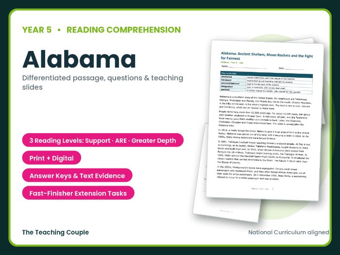 Alabama Reading Comprehension | Year 5 (KS2)