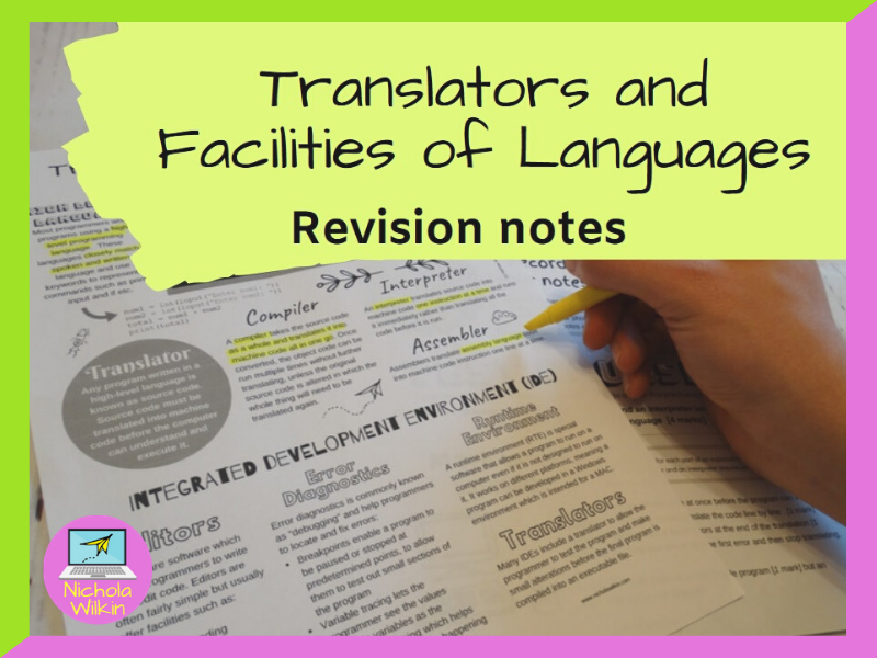 Translators and Facilities of Programming Languages Revision Knowledge Organiser