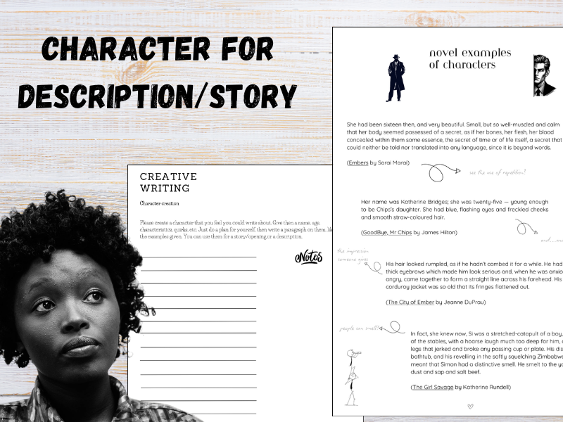 Example Character Descriptions for Language GCSE