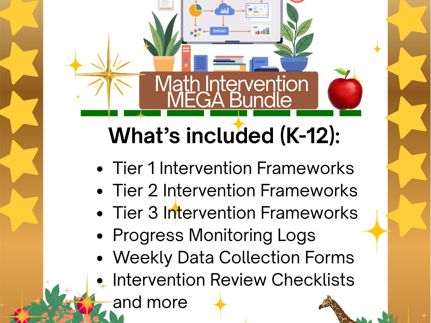 Math Intervention Mega Bundle |Tiers 1–3 |Grades K-12th