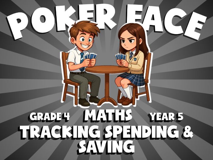 Tracking Spending & Saving POKER FACE Maths Game | No-Prep Year 5 Review Activity