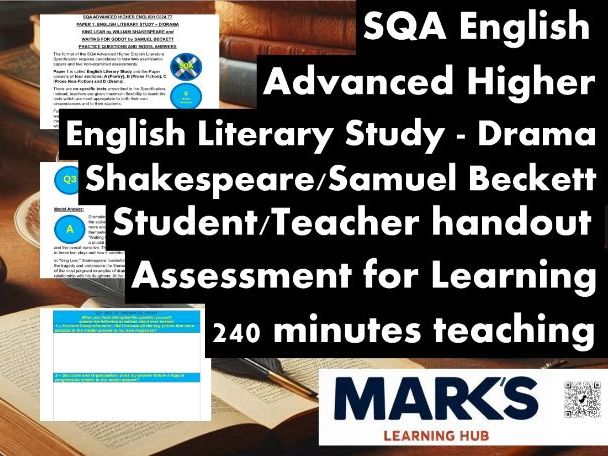 SQA AH English - Drama - King Lear/Waiting for Godot - 7 Practice Q & A's - Student/Teacher Handout