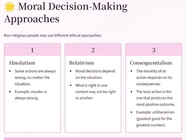 WJEC RS Unit 1 Non-religion New spec 26