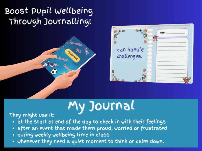 My Journal with Affirmations: Mental Health Support (Boys)