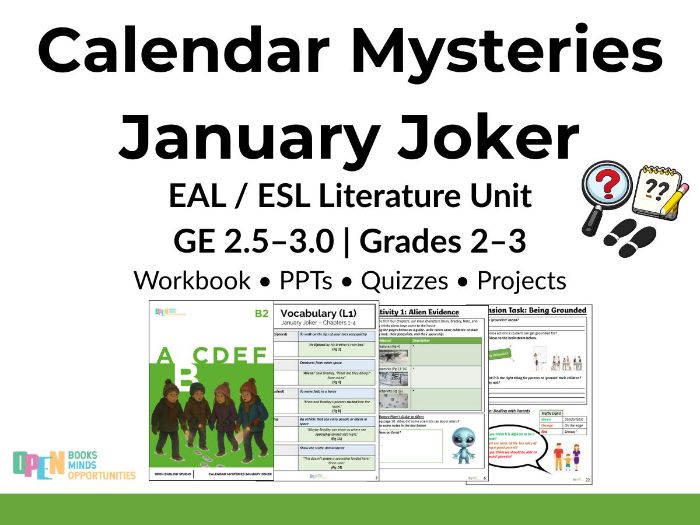 January Joker – ESL/EAL Literature Unit (GE 2.5–3.0)