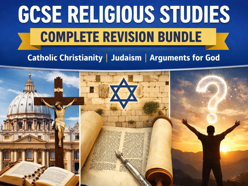*Whole Set* Edexcel GCSE Religious Studies A Catholicism, Judaism and Philosophy Flashcards