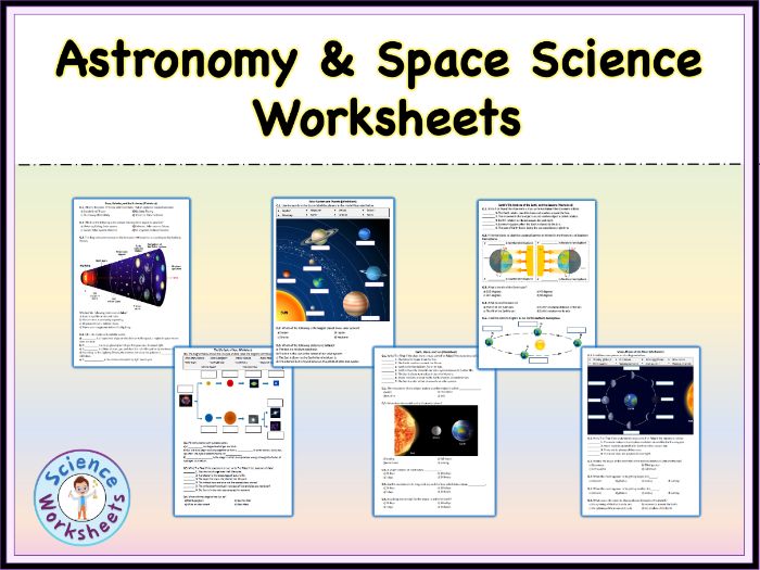 Astronomy and Space Science - Worksheets Bundle | Printable & Distance Learning