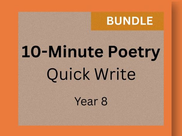Poetry Starters: Quick Writes for Inference & Imagery | Year 8 (KS3)