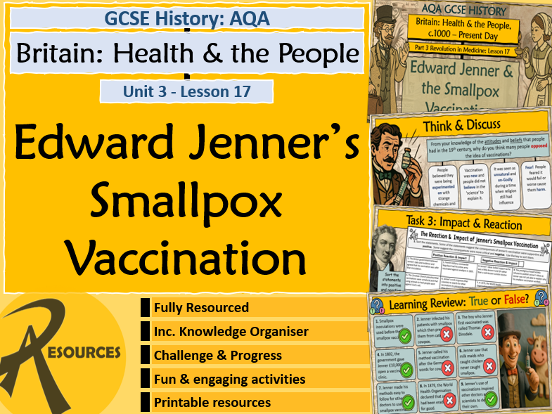 Edward Jenner Smallpox Vaccination - AQA - GCSE
