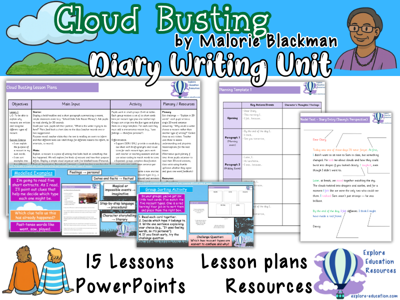 KS2 Cloud Busting by Malorie Blackman - Outstanding Diary Writing Unit