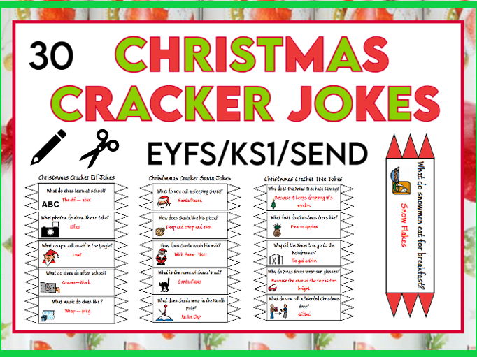 30 Christmas Cracker Jokes EYFS KS1 SEND