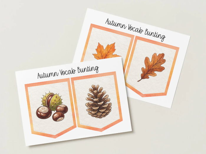 Autumn Vocabulary Bunting