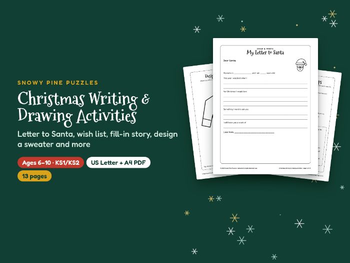 Christmas Writing: Letter to Santa, Wish List & Story KS1/KS2