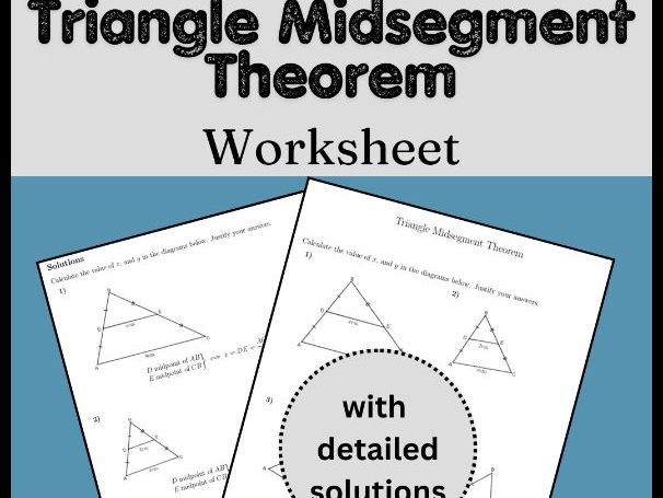 Triangle Midsegment Theorem Worksheet (with solutions)