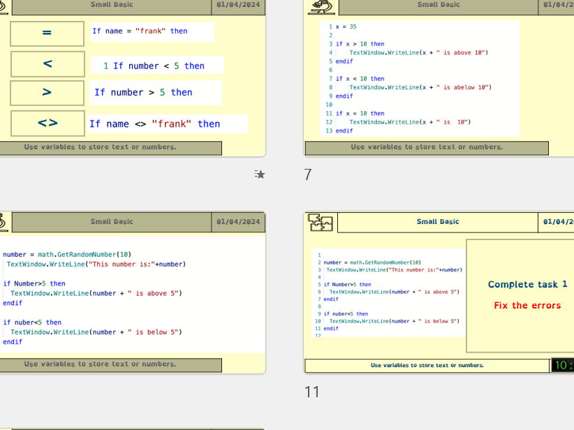 KS3 Small Basic: Lesson 3 – IF, ELSE & Conditions (Dyslexia-Friendly Logical Thinking)