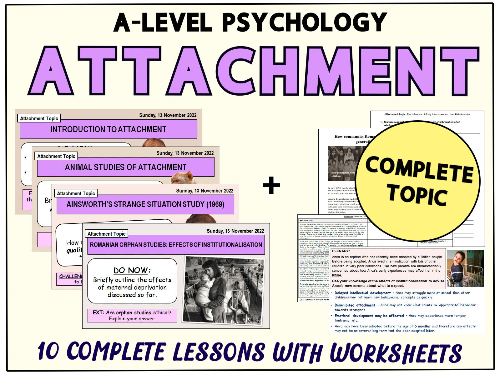 ATTACHMENT COMPLETE TOPIC INCLUDES LESSON SLIDES AND WORKSHEETS [A