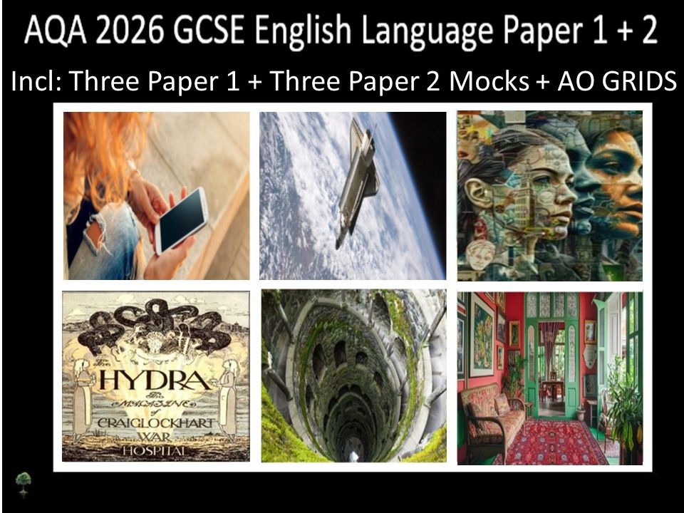 Six AQA 2026 GCSE English Language Paper 1 & 2 Mocks | AO Grids