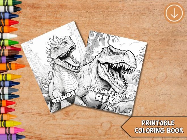 Dinosaur Coloring Book for Early Learners (Printable PDF)