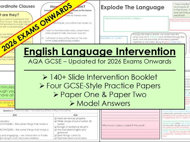 AQA GCSE English Language Intervention – Updated for 2026 Exams