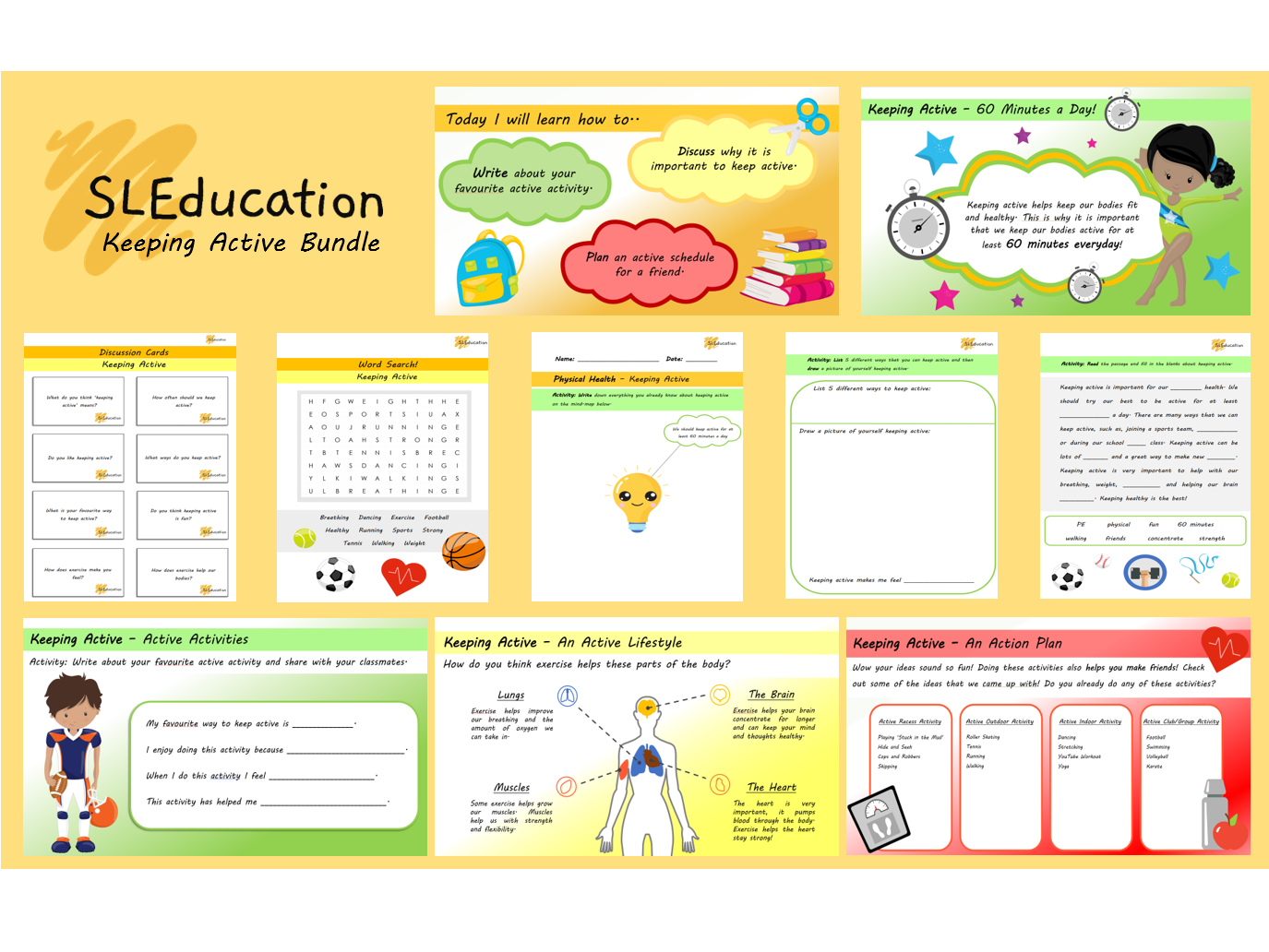SLEducation: Keeping Active Bundle - KS1 PSHE