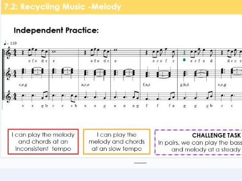Year 7 Recycling Music – Melody | KS3 Music Lesson 3