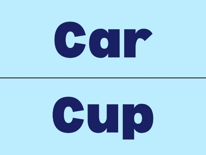 Simple Phonetics Letter C Alphabet Flashcards