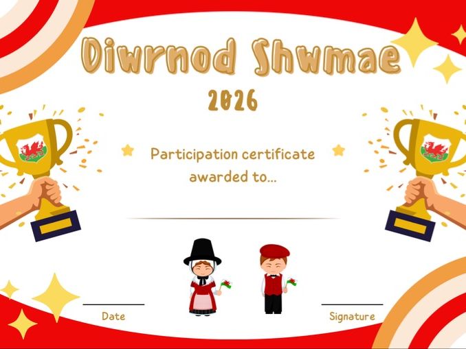 Diwrnod Shwmae/ Shwmae Day certificates