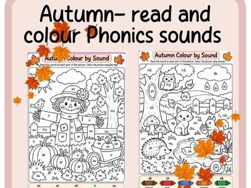 Autumn- Read and colour Phonics sounds- continuous provision
