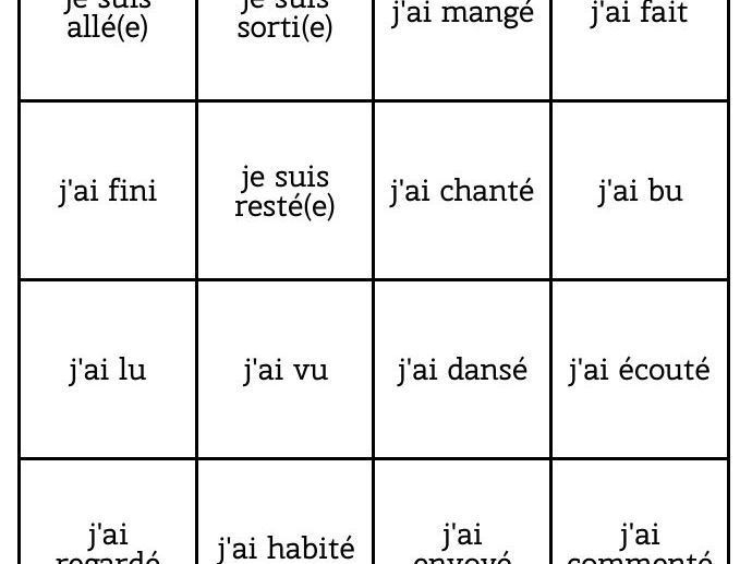 Bingo - French - le passé