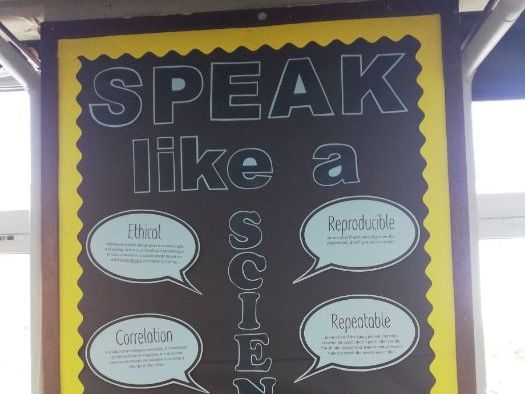 Science Display: Speak like a Scientist