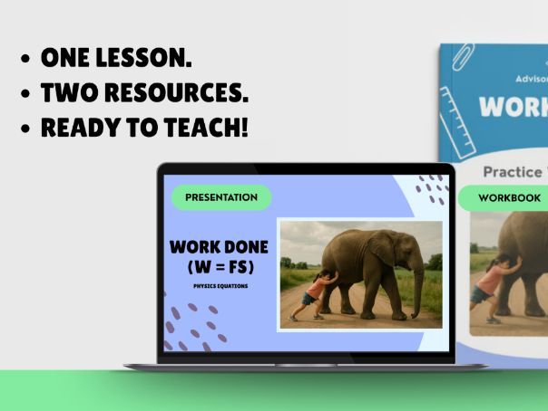AQA GCSE Physics: Work Done | Lesson Presentation + Calculations Workbook