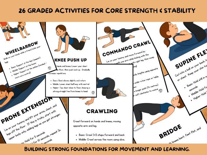 Core Strength & Stability Activity Cards