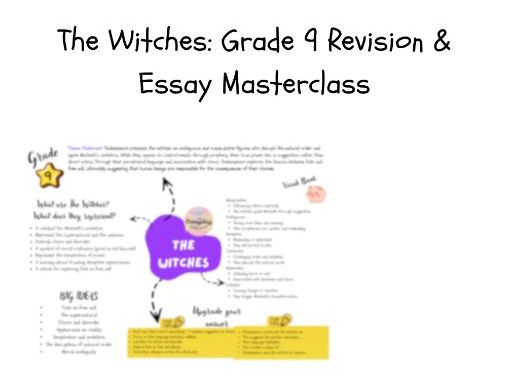 The Witches – Grade 9 Character Essay Plan and Vocabulary | Macbeth GCSE English Literature
