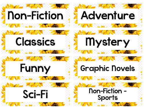 Bookshelf Genre Titles
