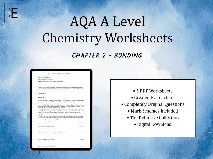 AQA A Level Chemistry Worksheets Chapter 2 - Bonding