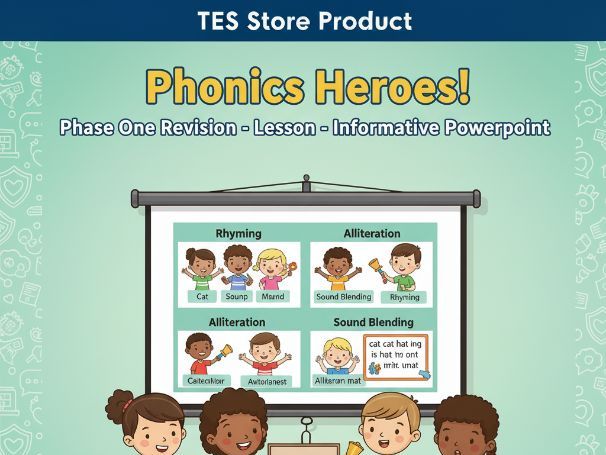 Phonics Heroes! Phase One Revision - Lesson - Informative Powerpoint
