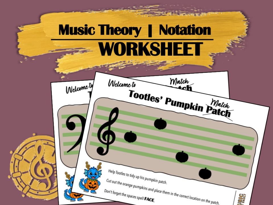 KS2 Notation Worksheet | Music Theory | Halloween