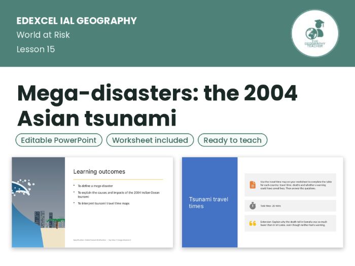Mega-disasters: the 2004 Asian tsunami – Edexcel IAL Geography