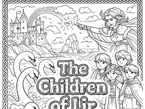 The Children of Lir Colouring Page- Irish Folklore