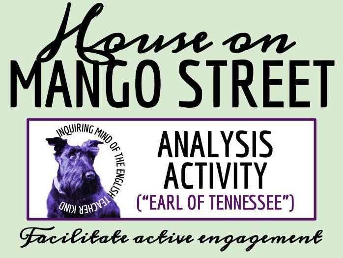 House on Mango Street Close Reading Analysis Worksheet | Earl of Tennessee (Vignette 27)