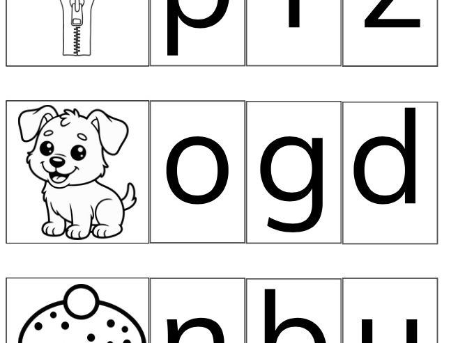 Cvc cut and stick activity worksheets