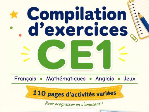French Primary Worksheet Bundle – Year 2 / CE1 • 110 Printable Activities
