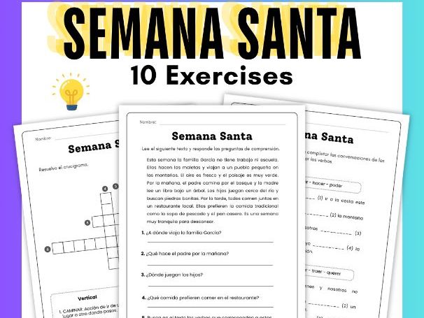 Easter Activities in Spanish | La Semana Santa Worksheets And Reading