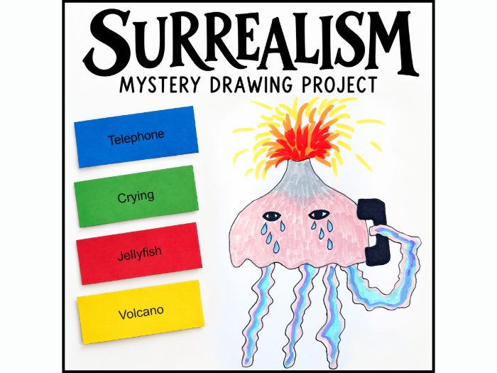 Surrealism Art Project, Mystery Drawing Activity